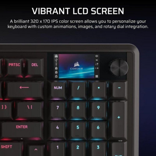 Teclado mecánico Corsair Vanguard Pro 96 Layout ES con pantalla LCD y teclas macro