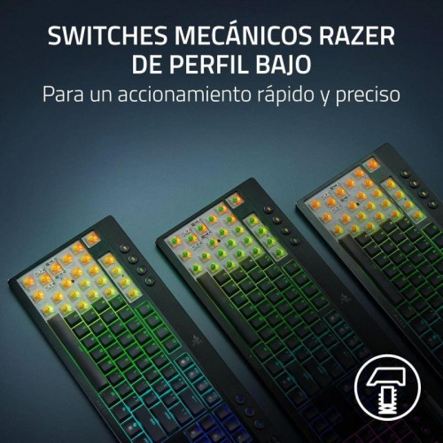 Teclado mecánico Razer BlackWidow V4 Low Profile Tenkeyless Layout ES inalámbrico