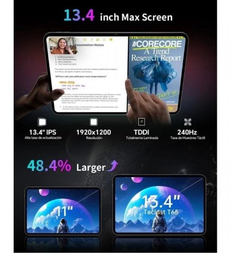 Teclast T65 13,4 Pulgadas 8gb/128gb Wifi + 4g Gris