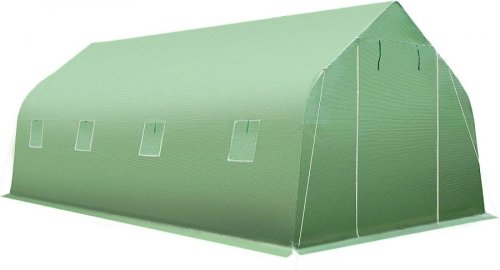 Tectake Invernadero de Plástico con 8 ventanas 600x300x205cm
