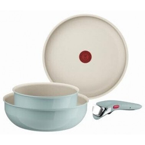 Tefal Ingenio Serenity 11-piece cookware set, blue salt
