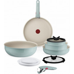 Tefal Ingenio Serenity 11-piece cookware set, Mineralia non-stick, stackable, suitable for all hob types, dishwasher safe