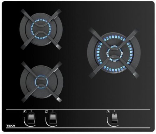 TEKA  GBC63010KBB CRISTAL NEGRO  - Placa de Gas 60CM BUTANO