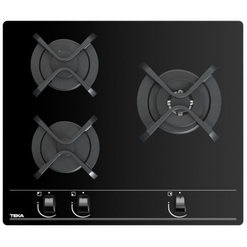 TEKA  GBC63010KBB CRISTAL NEGRO  - Placa de Gas 60CM BUTANO