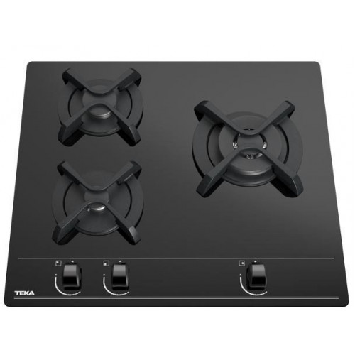 TEKA  GBC63010KBB CRISTAL NEGRO  - Placa de Gas 60CM BUTANO