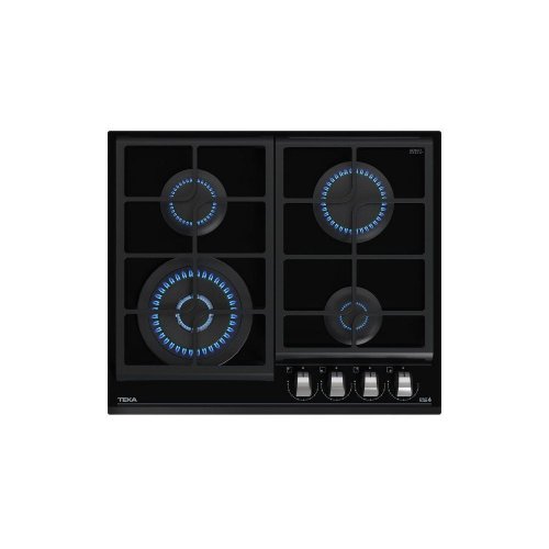 TEKA GZC 64320 XBA CRISTAL NEGRO  - Placa de Gas 60CM BUTANO