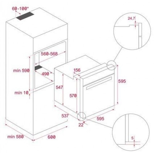 TEKA HSB 6150 WH Blanco - Horno Multifunción 70L