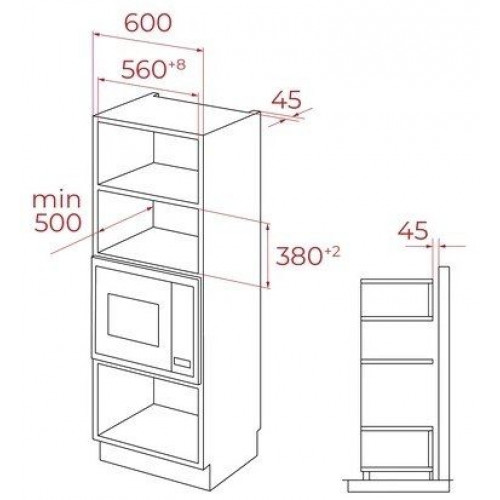 TEKA MSEG 620 BK-SS INOX - Microondas 800W 20L