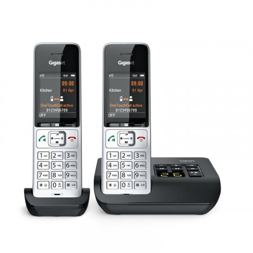 Teléfono Gigaset COMFORT 500A duo DECT/analógico con altavoz e identificador de llamadas