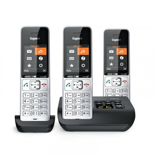 Teléfono Gigaset COMFORT 500A Trio DECT/Analógico con Altavoz y 3 Auriculares
