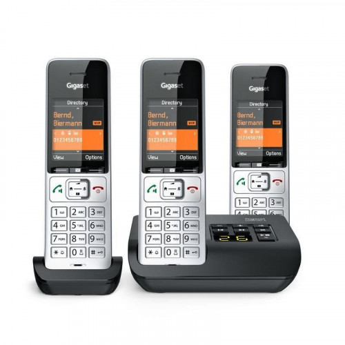 Teléfono Gigaset COMFORT 500A Trio DECT/Analógico con Altavoz y 3 Auriculares
