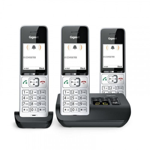 Teléfono Gigaset COMFORT 500A Trio DECT/Analógico con Altavoz y 3 Auriculares