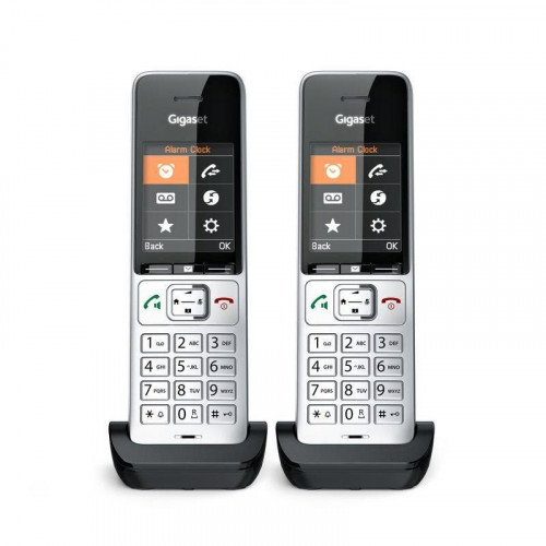 Teléfono Gigaset COMFORT 500HX duo DECT/analógico con altavoz y 200 entradas