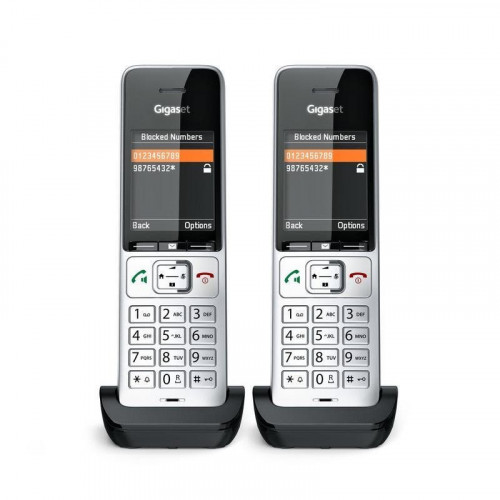 Teléfono Gigaset COMFORT 500HX duo DECT/analógico con altavoz y 200 entradas