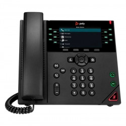 Teléfono IP HP Poly VVX 450 de 12 líneas y Poe