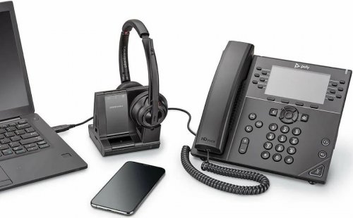 Teléfono IP HP Poly VVX 450 de 12 líneas y Poe