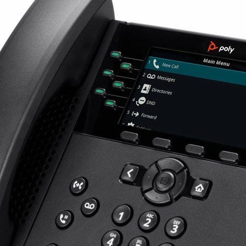 Teléfono IP HP Poly VVX 450 de 12 líneas y Poe