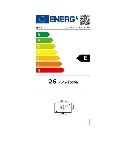 Televisión Led 81,2cm Qilive Q32hs251B Hd