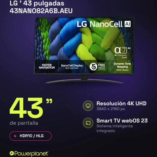 Televisor LG NanoCell AI NANO82 Ultra HD 4K/ Smart TV
