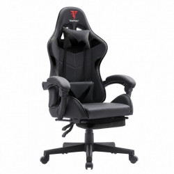 Tempest Shake Silla Gaming con Reposapiés y Masaje Negra