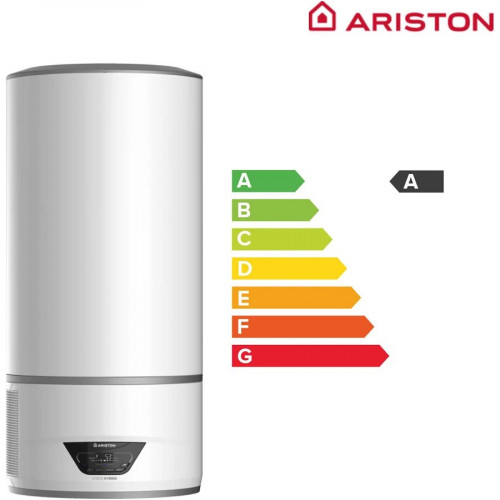 Termo Eléctrico Con Aerotermia Ariston Lydos Hybrid Wifi 100l + Soporte de Pared Instafix