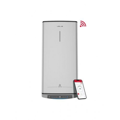 Termo eléctrico vertical/ horizontal Ariston 100 litros - VELIS DRY WIFI 100 Gris