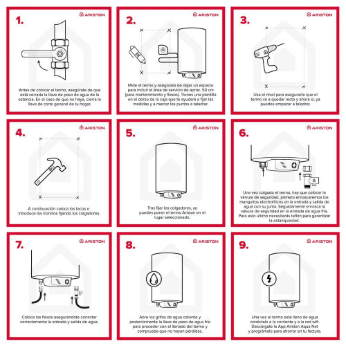 Termo eléctrico vertical/horizontal Ariston 25 litros - FLECK BON 25 EU2 Blanco