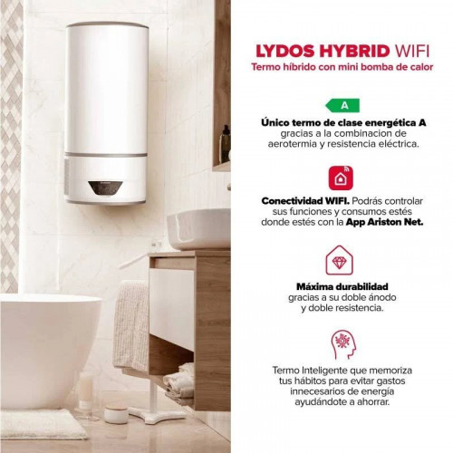 Termo Híbrido Ariston Lydos Hybrid Wifi 80 Litros + Depósito de Condensados