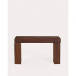 The Masie Consola recibidor rectangular 130x40 cm de madera de mango Thalia madera de mango Oscuro