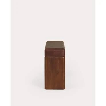 The Masie Consola recibidor rectangular 130x40 cm de madera de mango Thalia madera de mango Oscuro