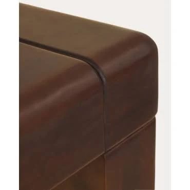 The Masie Consola recibidor rectangular 130x40 cm de madera de mango Thalia madera de mango Oscuro