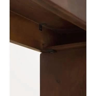 The Masie Consola recibidor rectangular 130x40 cm de madera de mango Thalia madera de mango Oscuro