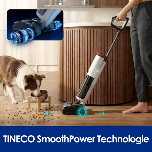 Tineco FLOOR ONE S7 Stretch Turbo – Diseño ultradelgado que se abre 180° para una limpieza fácil