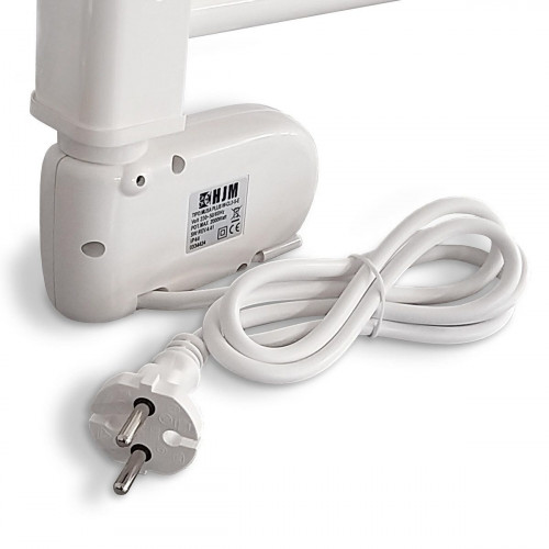 Toallero Eléctrico NOOR 500W B, Secatoallas de Bajo Consumo con Termostato Digital 24/7, Modo Turbo 2h, Blanco, 78x50.5 cm