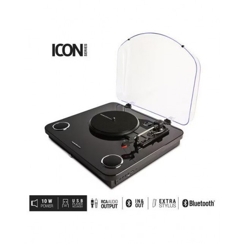 Tocadiscos Energy Sistem BlackSpin 10W, Bluetooth Negro