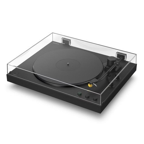 Tocadiscos Sony PS-LX5BT, Bluetooth con compatibilidad Qualcomm aptX, automático, calidad sonido premium (cartucho MM y presión aguja de 2,0±0,5 g) Negro