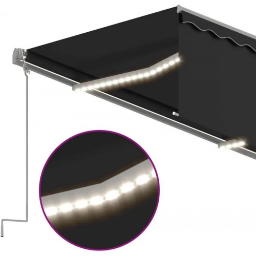 Toldo automático LED sensor de viento Vidaxl