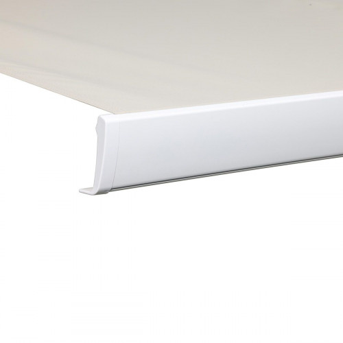 Toldo brazo extensible 2.95x2.5m para terraza Zefir II cofre blanco motorizado con mando tela poliester beige Naterial