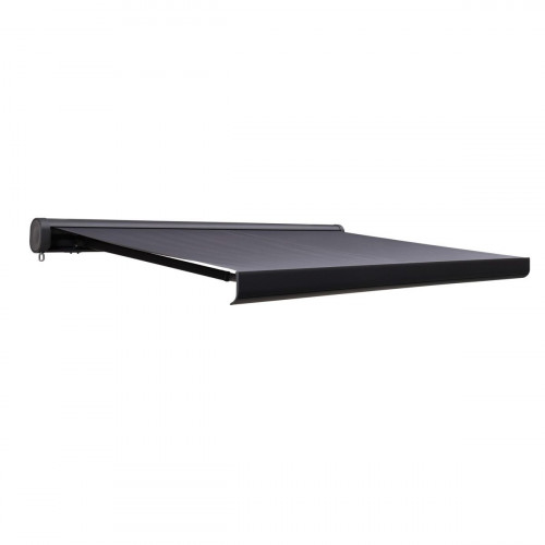 Toldo brazo extensible 2.95x2m para terraza Loby cofre gris manual tela acrílica gris Naterial