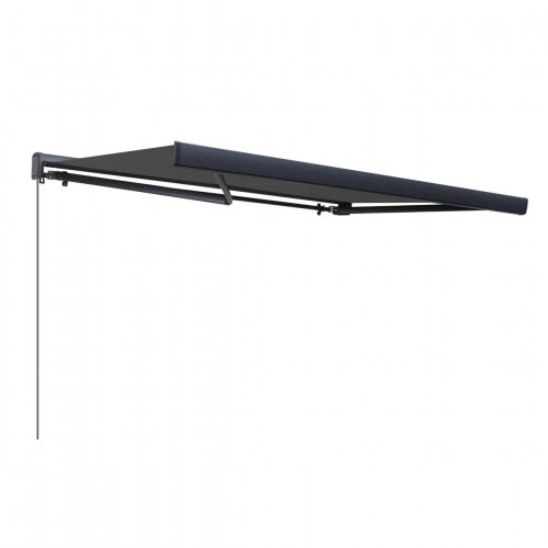 Toldo brazo extensible 3.95x3m para terraza Zefir II cofre gris motorizado con mando tela poliester gris Naterial