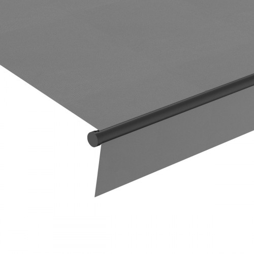 Toldo brazo extensible de 3.95x3m para terraza Siroco estructura gris motorizado con mando tela poliéster gris
