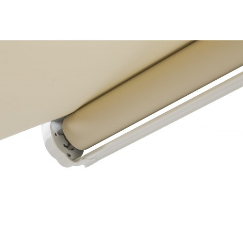Toldo brazo punto recto 1.5x2m para ventana Desert cofre blanco manual con manivela tela acrílica beige