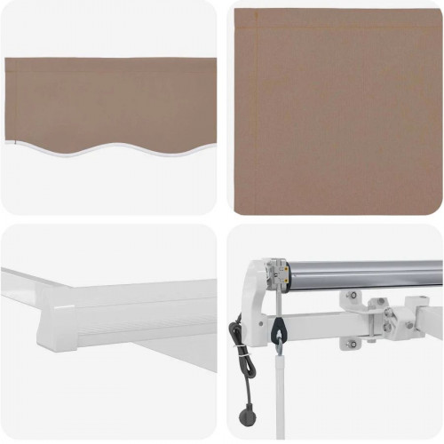Toldo manual retráctil con Postes Vidaxl