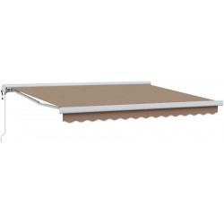 Toldo Retráctil Gris Topo Tela Y Metal Vidaxl