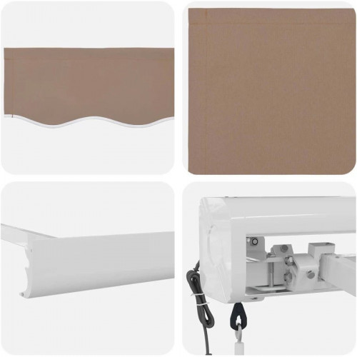 Toldo Retráctil Gris Topo Tela Y Metal Vidaxl
