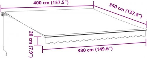 Toldo retráctil manual