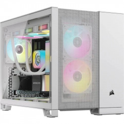 Torre Corsair Midi Tower ATX Blanca Ventana Lateral Enfriamiento Líquido USB-C