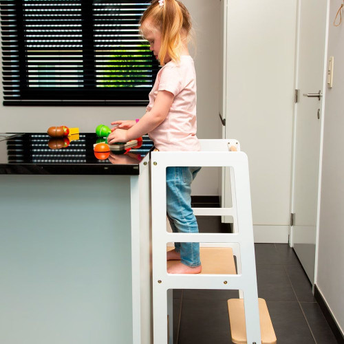 Torre de aprendizaje CHILDHOME modelo CHLTNW Montessori blanco/natural Natural