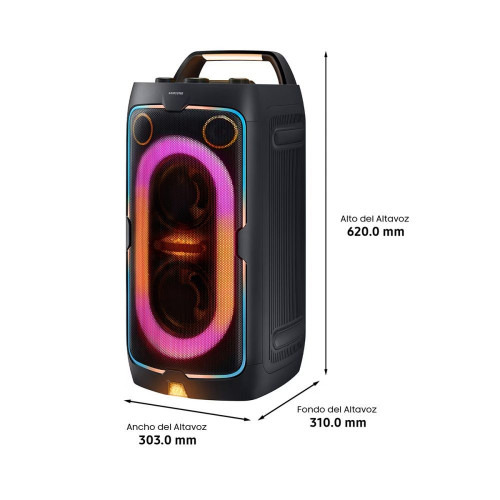 Torre de Sonido Samsung MX-ST40F/ZF, 2.0 con 4 altavoces, 160W, Modo Karaoke, Efectos DJ, Bass Booster, Bluetooth 5.4, USB music playback Negro titanium