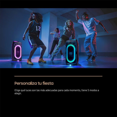 Torre de Sonido Samsung MX-ST40F/ZF, 2.0 con 4 altavoces, 160W, Modo Karaoke, Efectos DJ, Bass Booster, Bluetooth 5.4, USB music playback Negro titanium